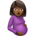 🤰🏾 pregnant woman: medium-dark skin tone display on Apple